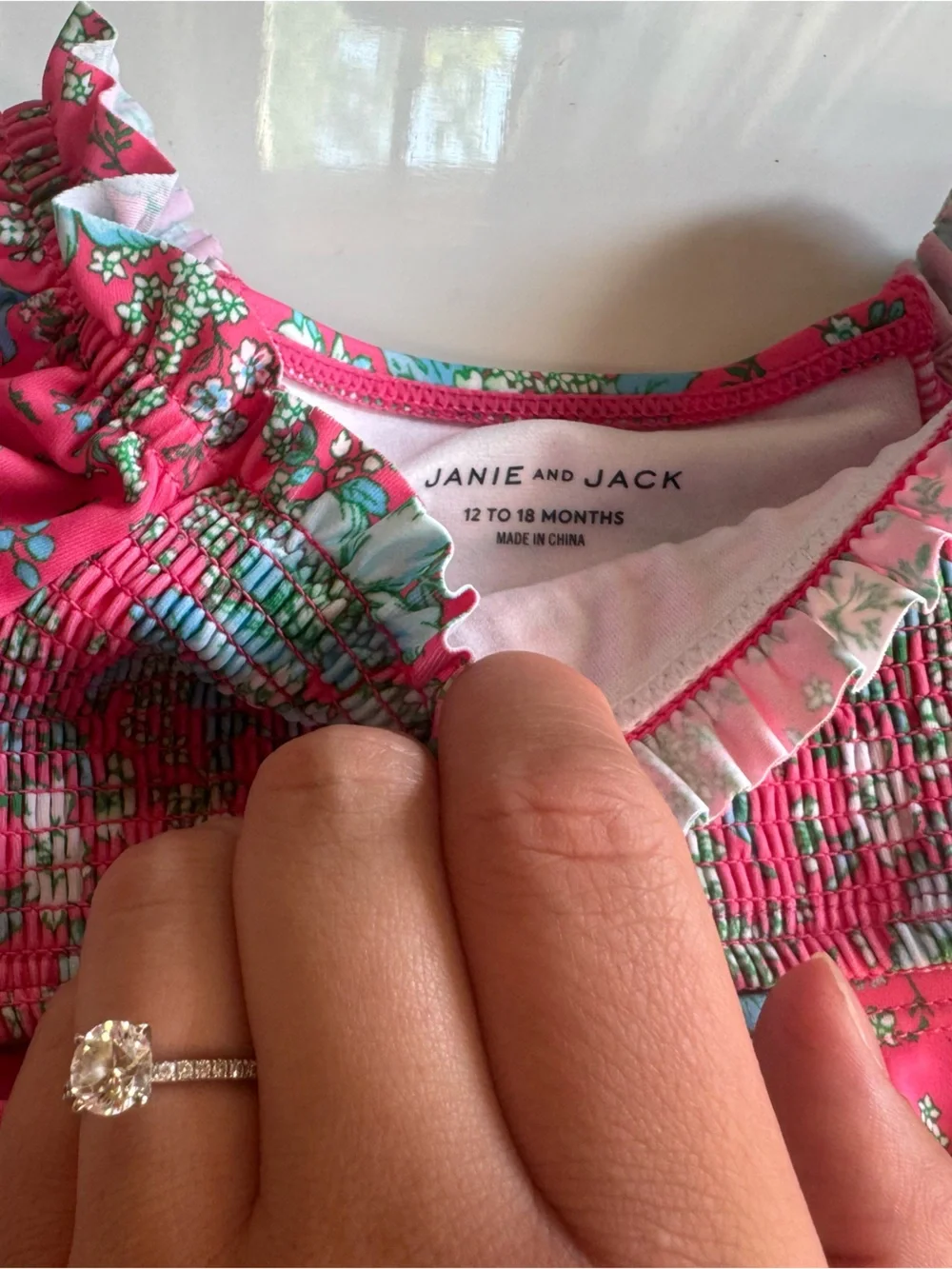 Janie and Jack Pink Floral Two-Piece Swim Bikini